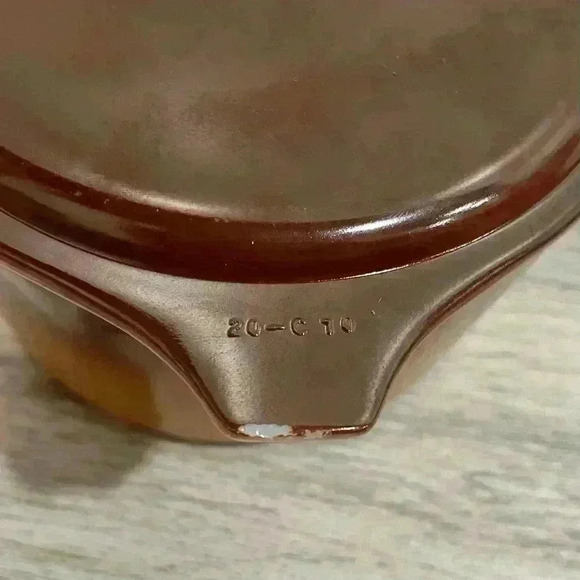 Vintage 1970s Pyrex Brown Old Orchard 1 Quart Casserole Dish With Lid 473 - Picture 7 of 8